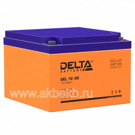 Аккумулятор Delta GEL 12-26 (12в 26ач)