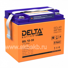 Аккумулятор Delta GEL 12-33 (12в 33ач)