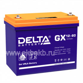 Аккумулятор Delta GX 12-60 Xpert (12в 60ач)