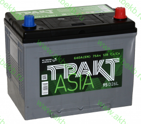 Аккумулятор Тракт ASIA 6СТ-75.0 VL (D26FL)