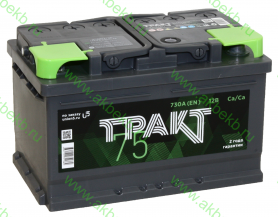 Аккумулятор Тракт 6СТ-75.0 VL (низкий)