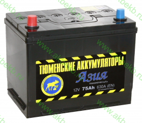 Автомобильный аккумулятор Тюмень 6СТ-75.1L Азия
