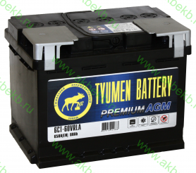 Аккумулятор Тюмень Premium 6СТ-60.0 AGM