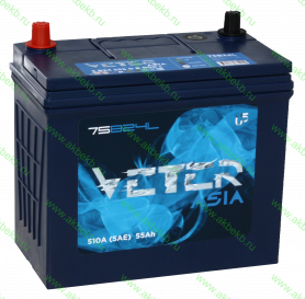 Veter ASIA 6СТ-55.0 VL (75B24L)