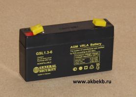 Аккумулятор GSL 1,3-6 (6в 1,3ач)
