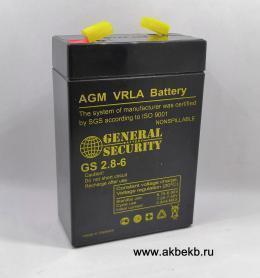 Аккумулятор GSL 2.8-6 (6в 2,8ач)