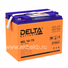 Аккумулятор Delta GEL 12-75 (12в 75ач)
