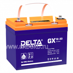 Аккумулятор Delta GX 12-33 Xpert (12в 33ач)